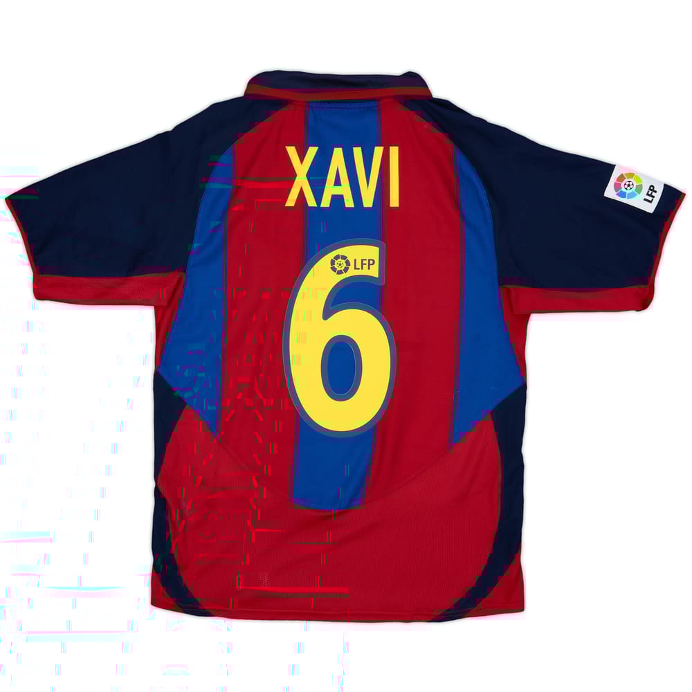 2003-04 Barcelona Home Shirt Xavi #6 - 7/10 - (S)