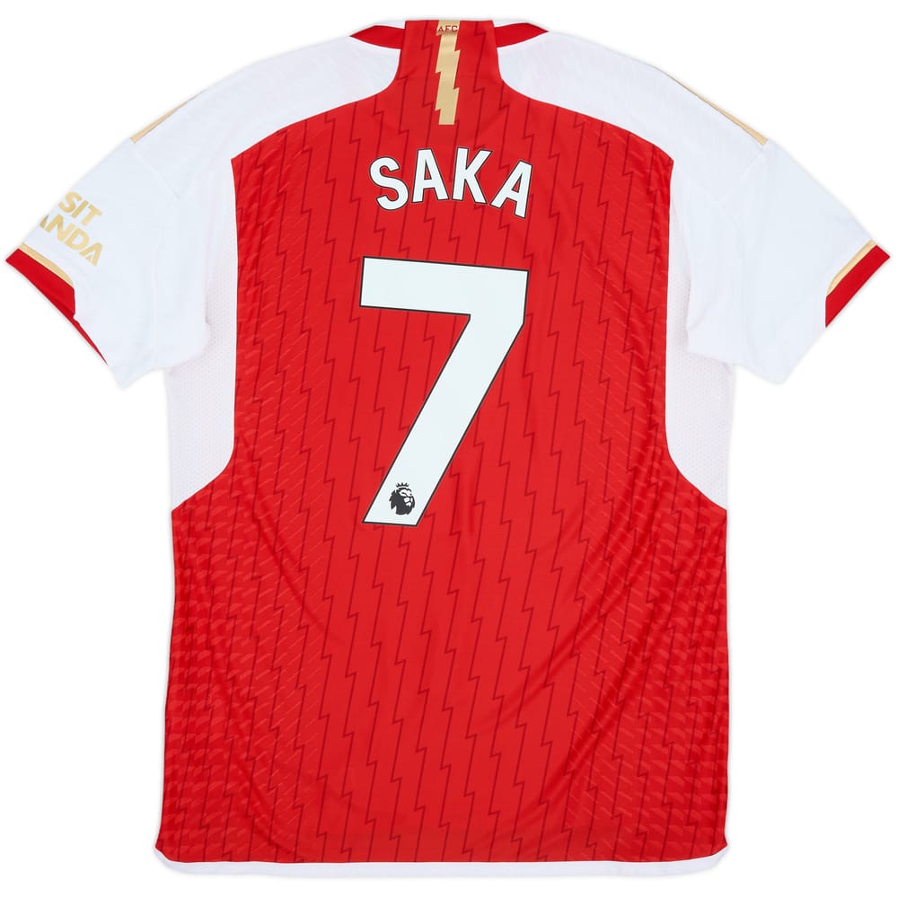 2023-24 Arsenal Authentic Home Shirt Saka #7 - 6/10 - (L)