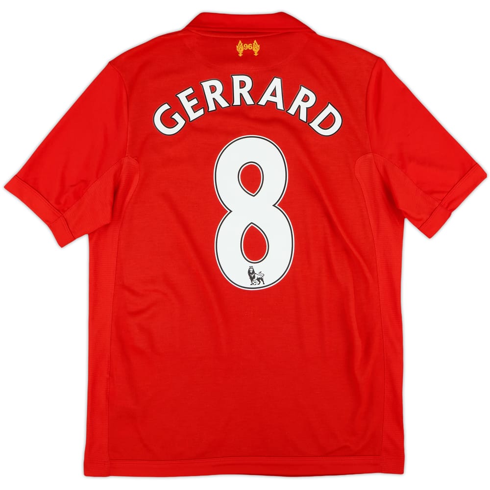2012-13 Liverpool Home Shirt Gerrard #8 - 8/10 - (XL.Boys)