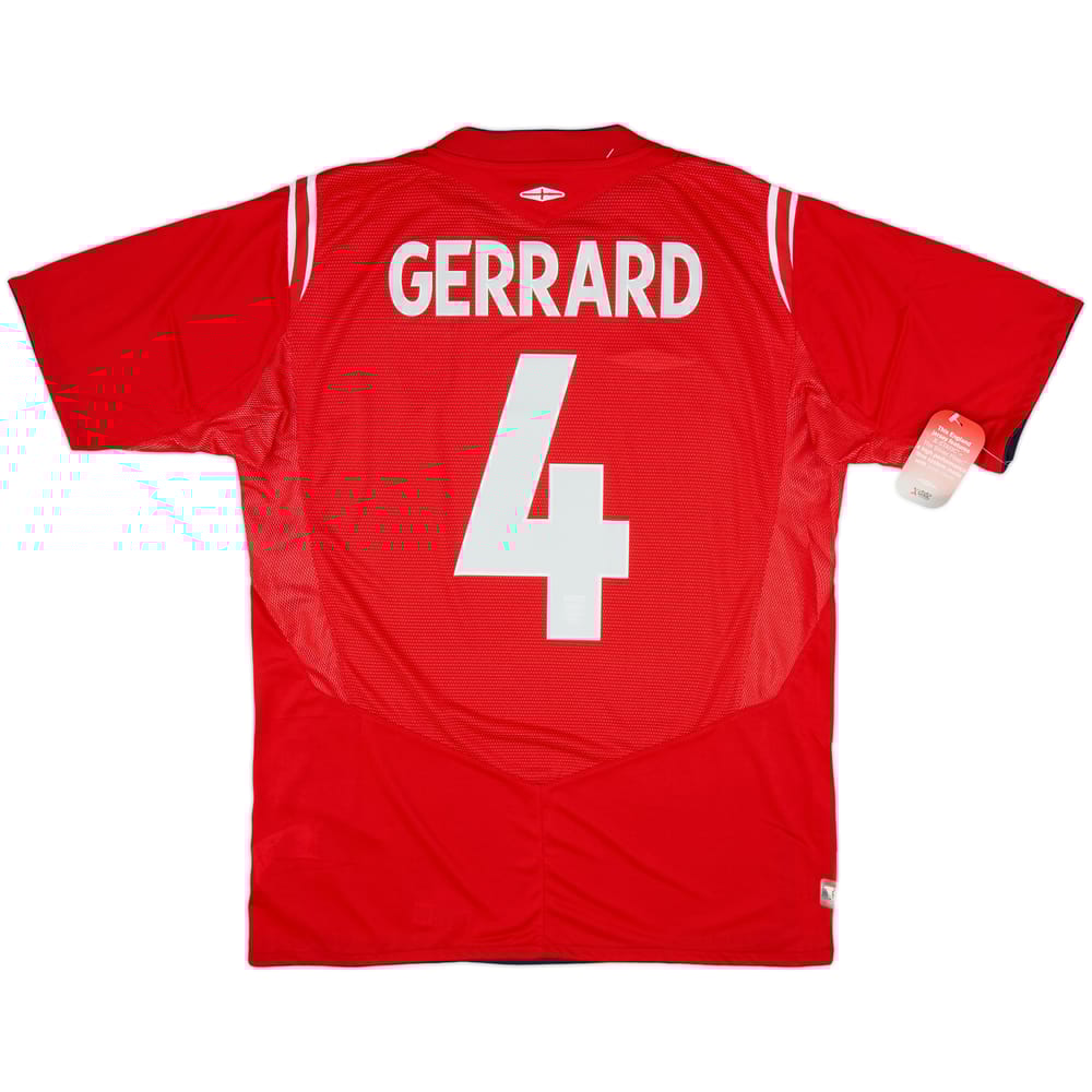2004-06 England Away Shirt Gerrard #4 (L)