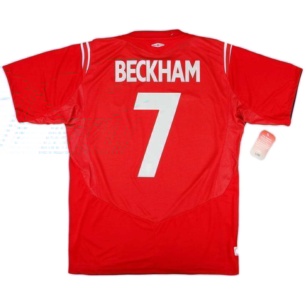 2004-06 England Away Shirt Beckham #7 (L)