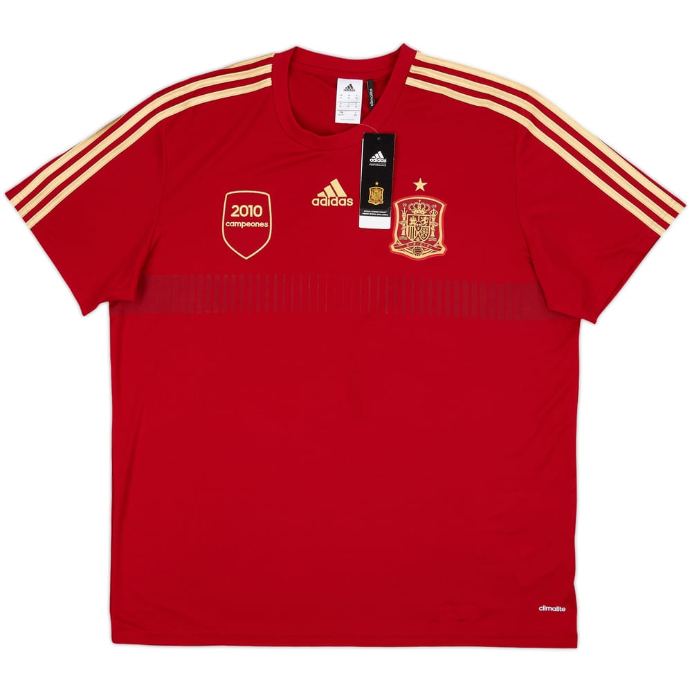 2013-14 Spain '2010 Campeones' adidas Training Shirt (XL)
