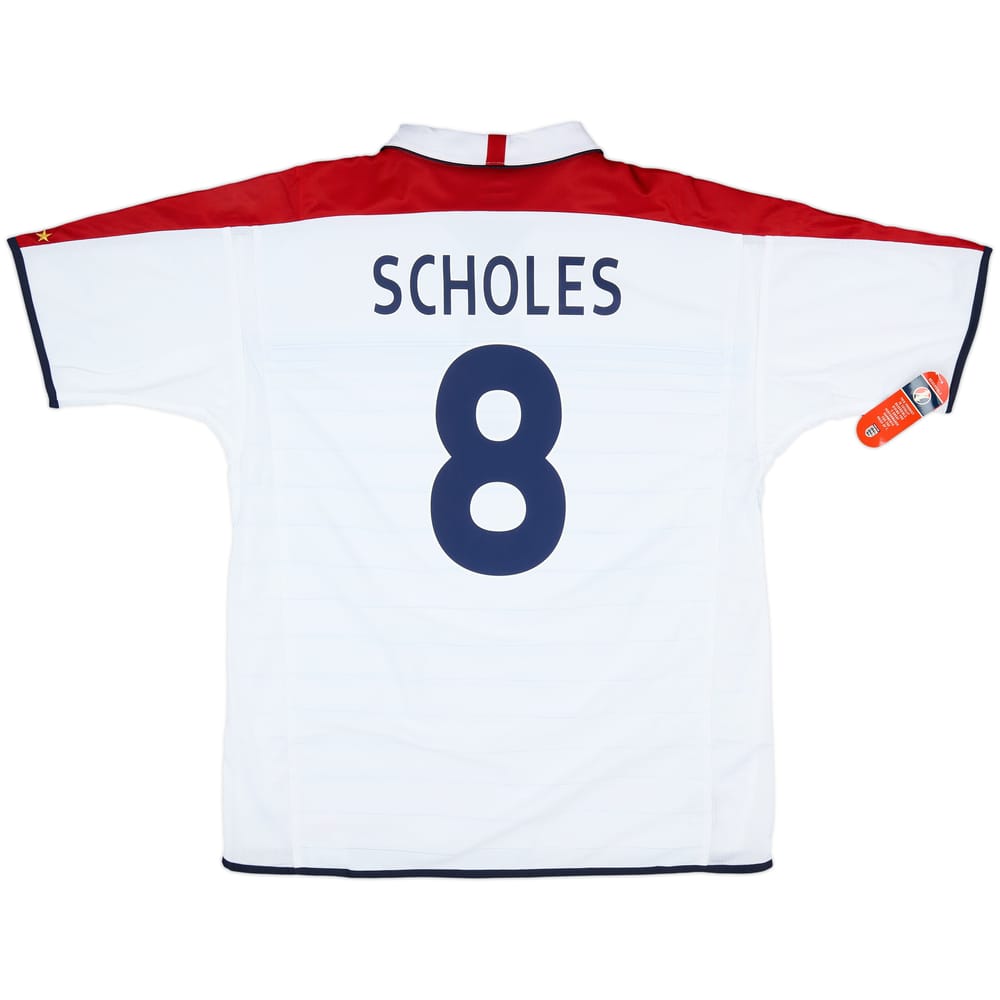 2003-05 England Home Shirt Scholes #8 (XL)