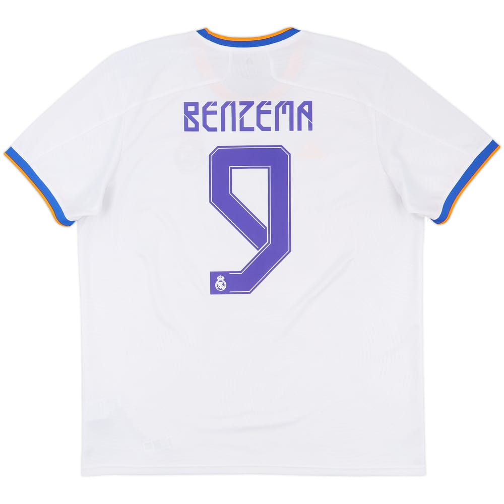 2021-22 Real Madrid Home Shirt Benzema #9 - 8/10 - (XL)