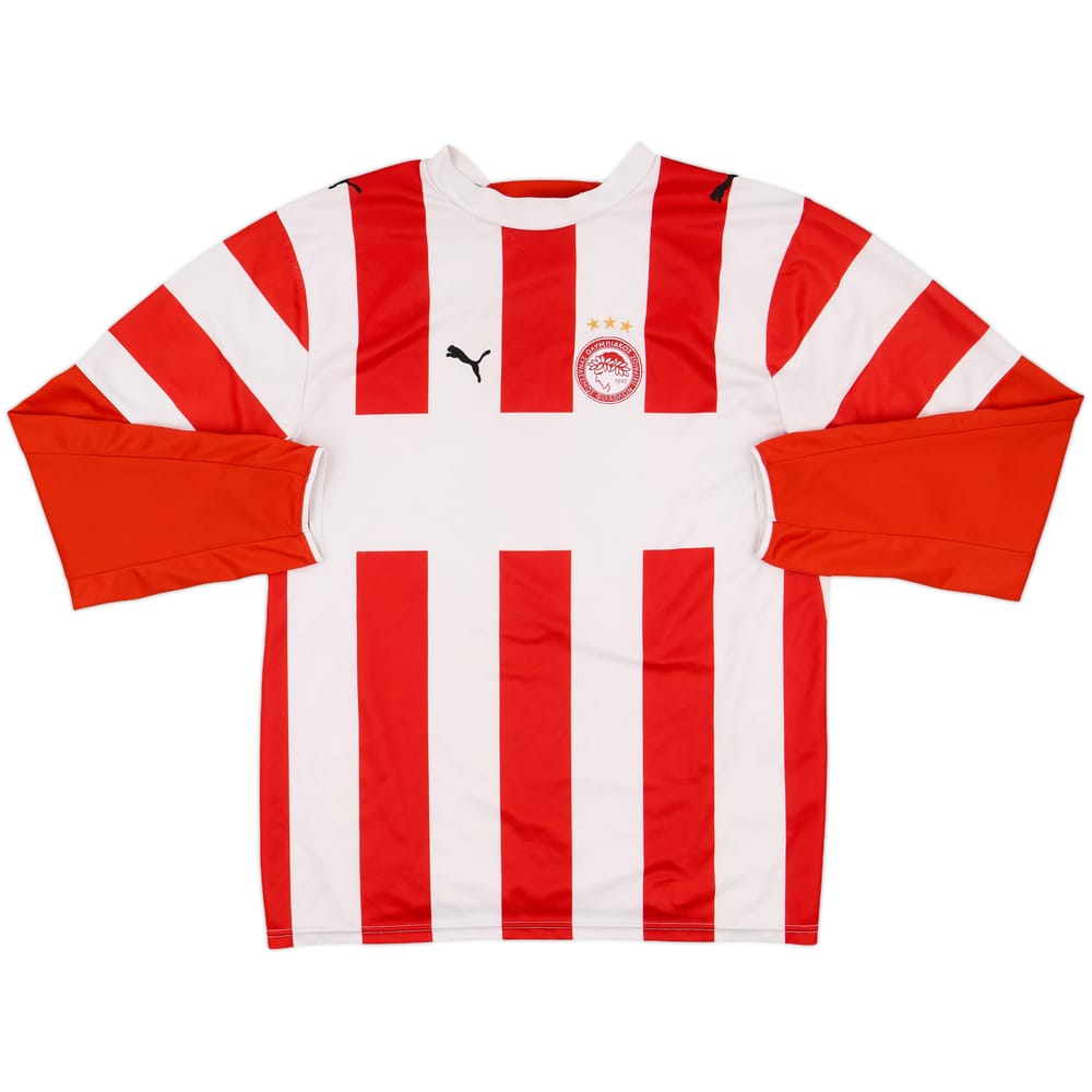 2006-07 Olympiakos Home L/S Shirt - 6/10 - (L)