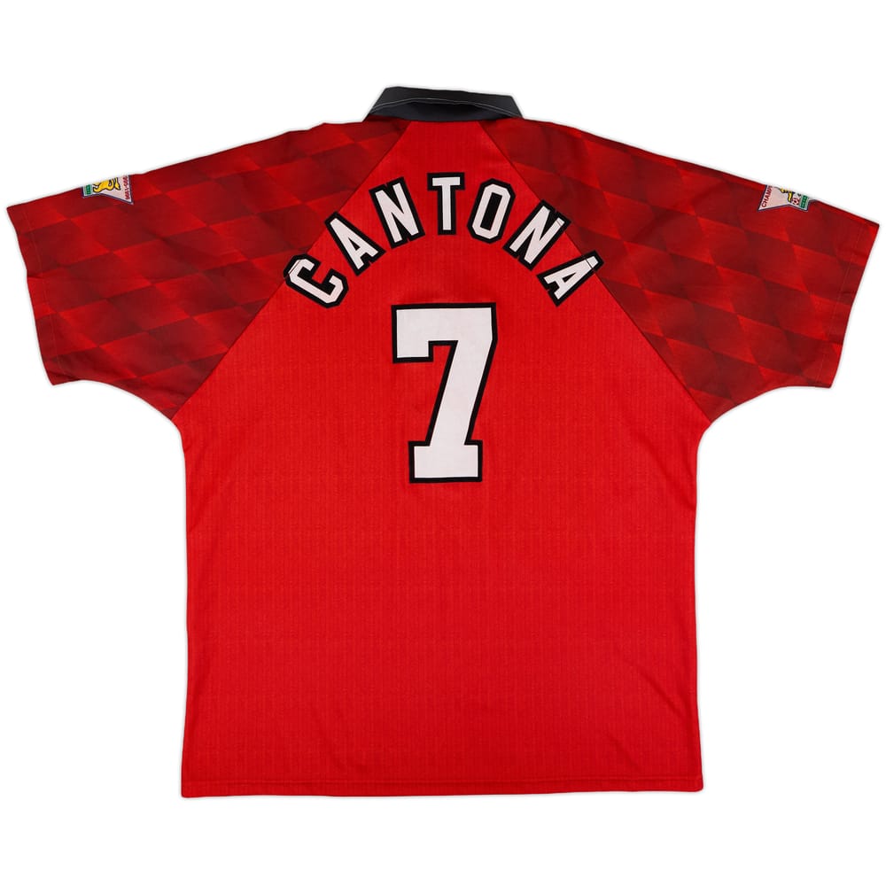 1996-98 Manchester United Home Shirt Cantona #7 - 8/10 - (XL)