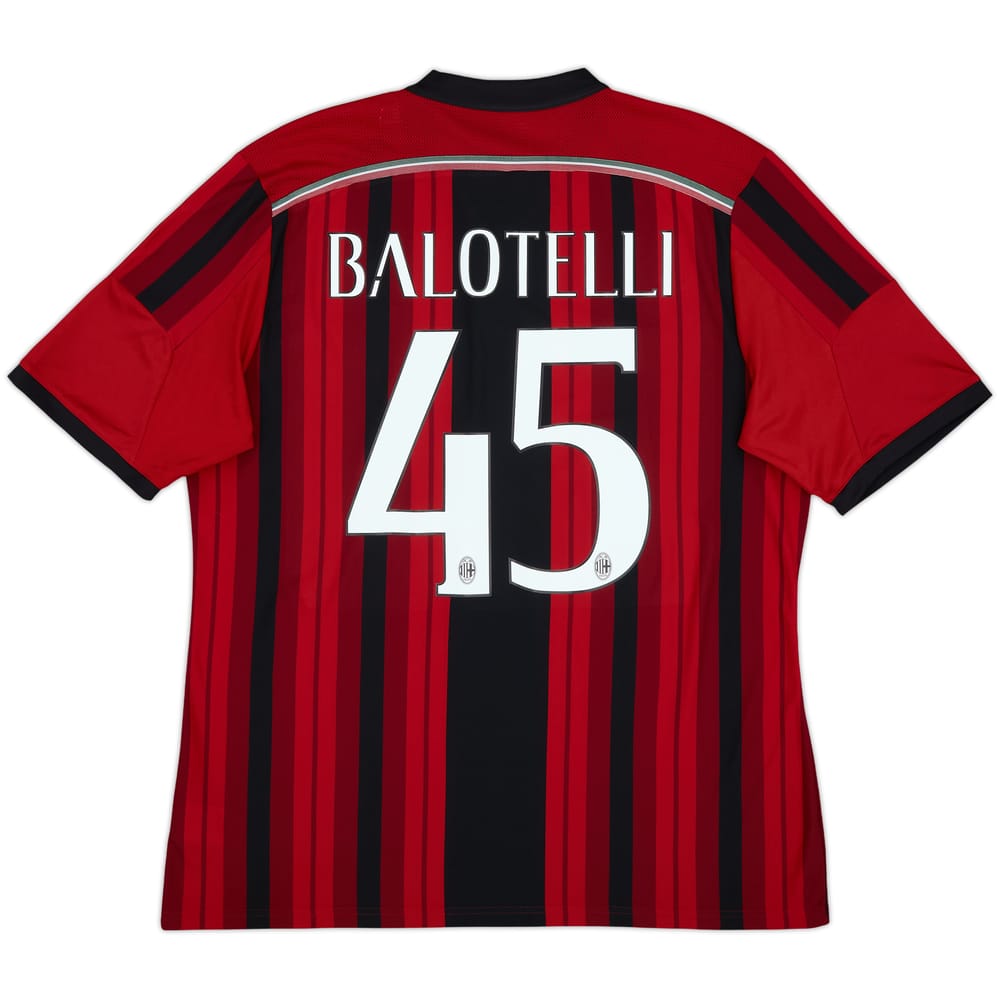 2014-15 AC Milan Home Shirt Balotelli #45 - 10/10 - (XL)