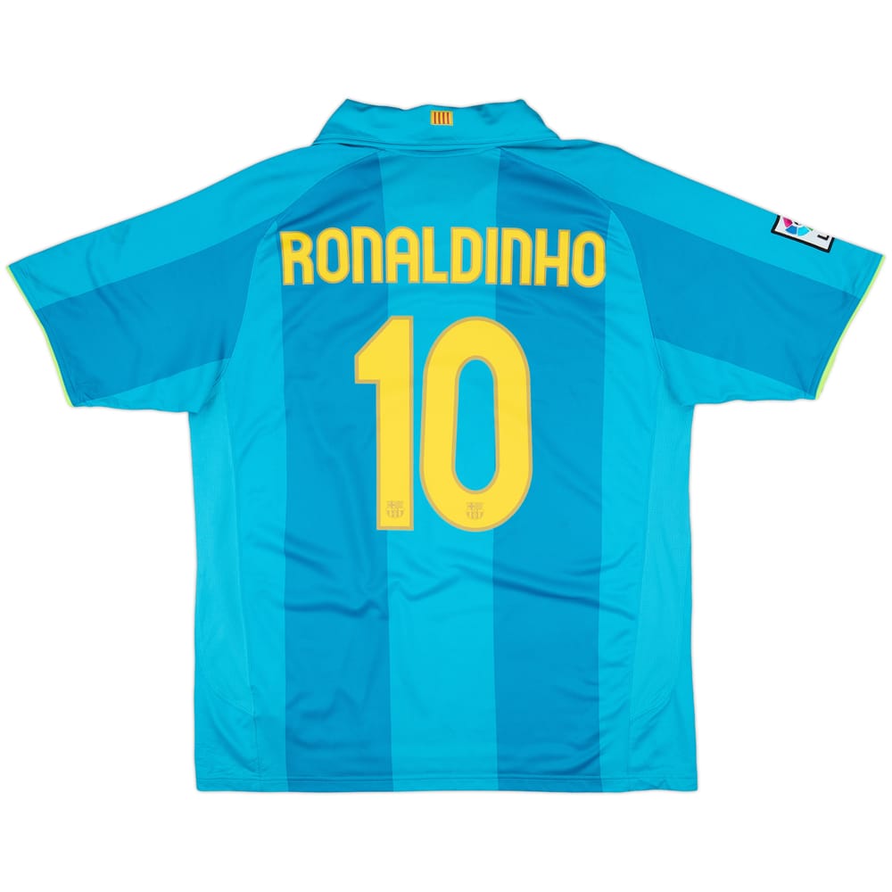 2007-09 Barcelona Away Shirt Ronaldinho #10 - 9/10 - (XL)