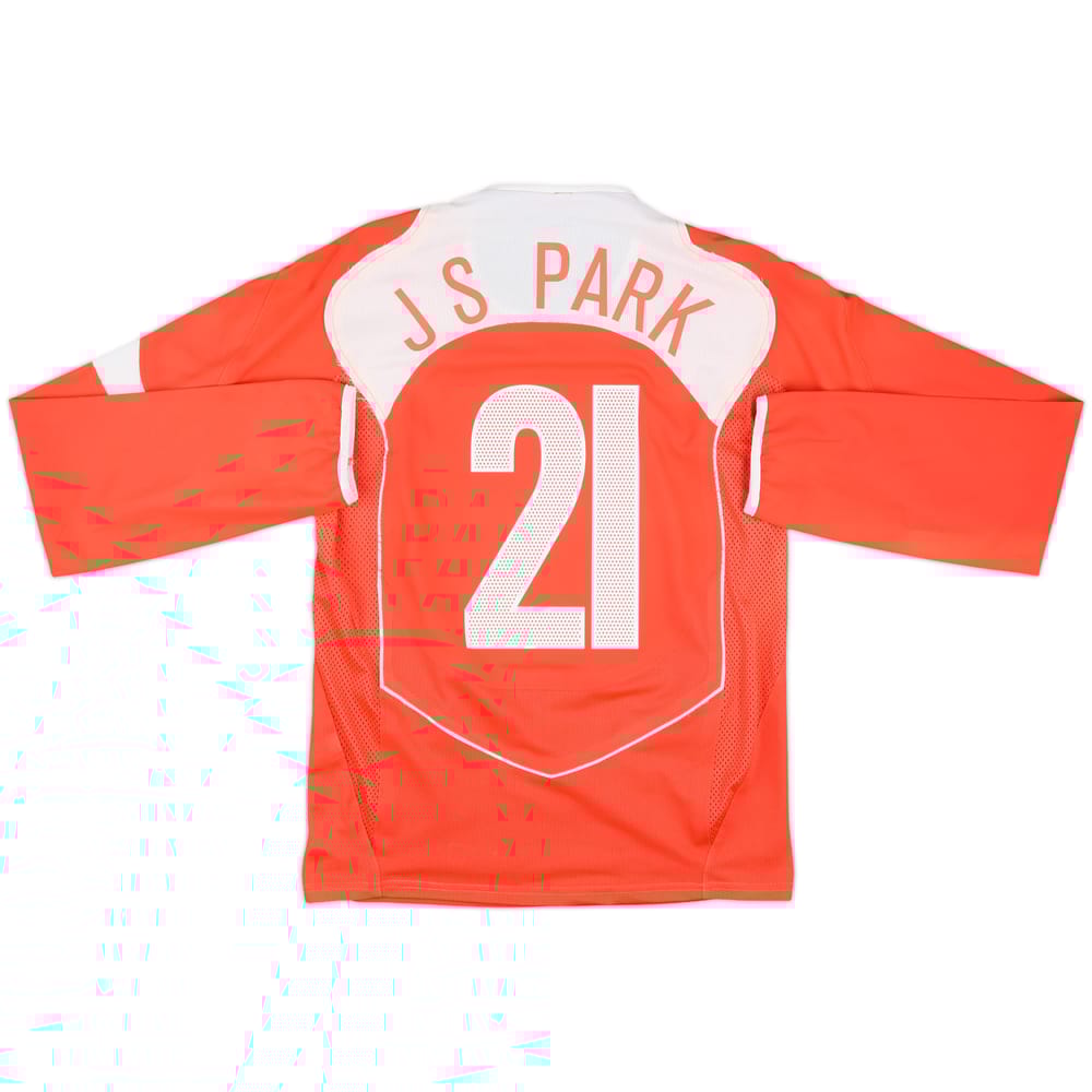 2004-06 South Korea Player Issue Home L/S Shirt J.S.Park #21 - 6/10 - (S)