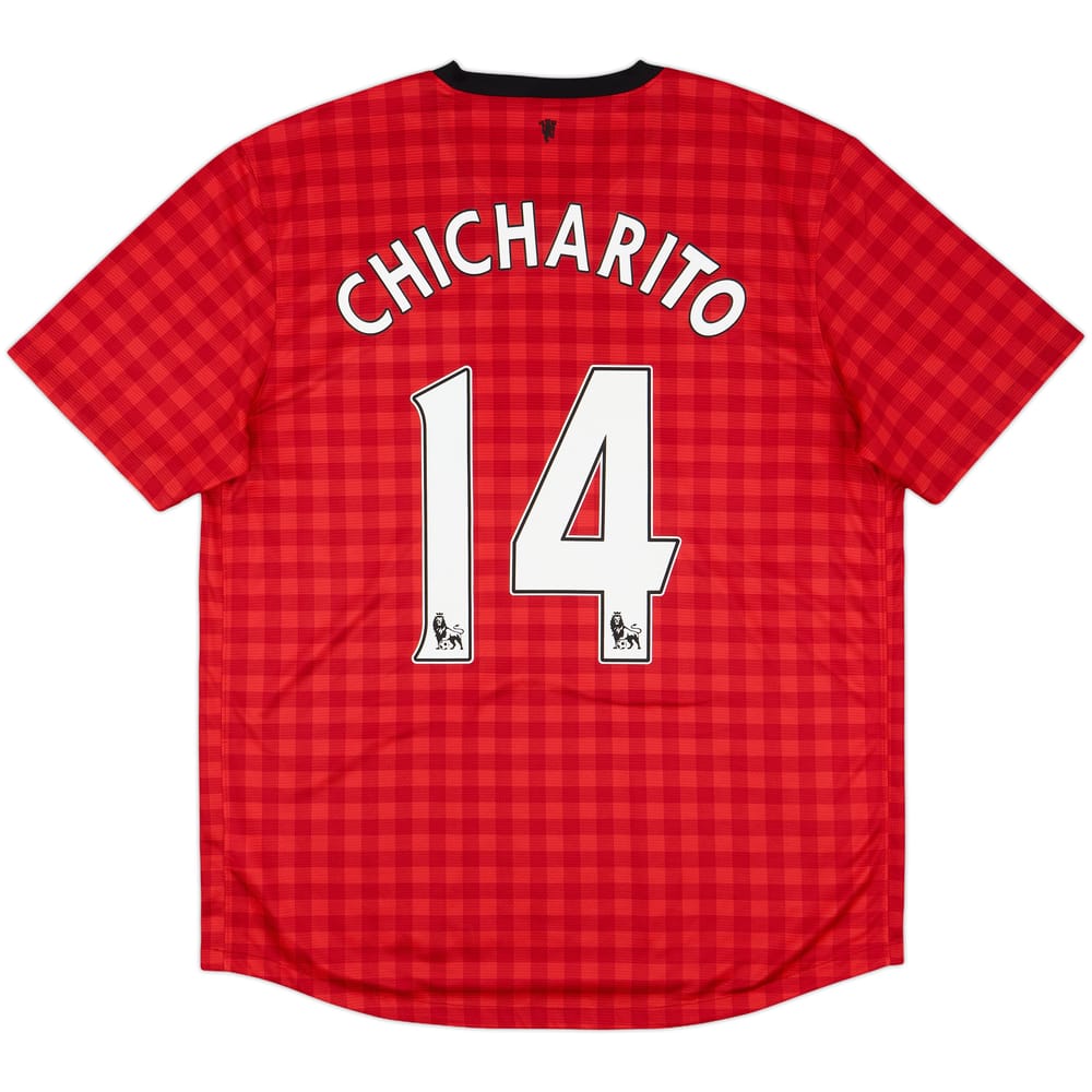 2012-13 Manchester United Home Shirt Chicharito #14 - 9/10 - (XL)