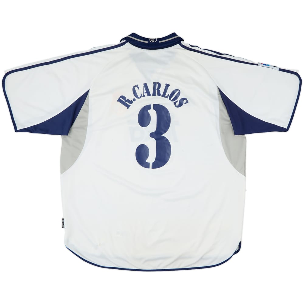 2000-01 Real Madrid Home Shirt R. Carlos #3 - 5/10 - (XL)