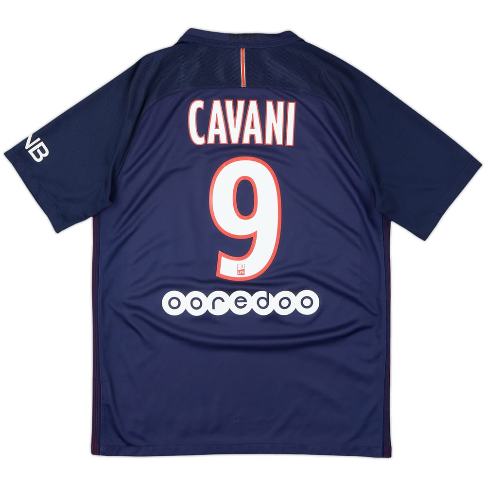 2016-17 Paris Saint-Germain Home Shirt Cavani #9 - 7/10 - (M)