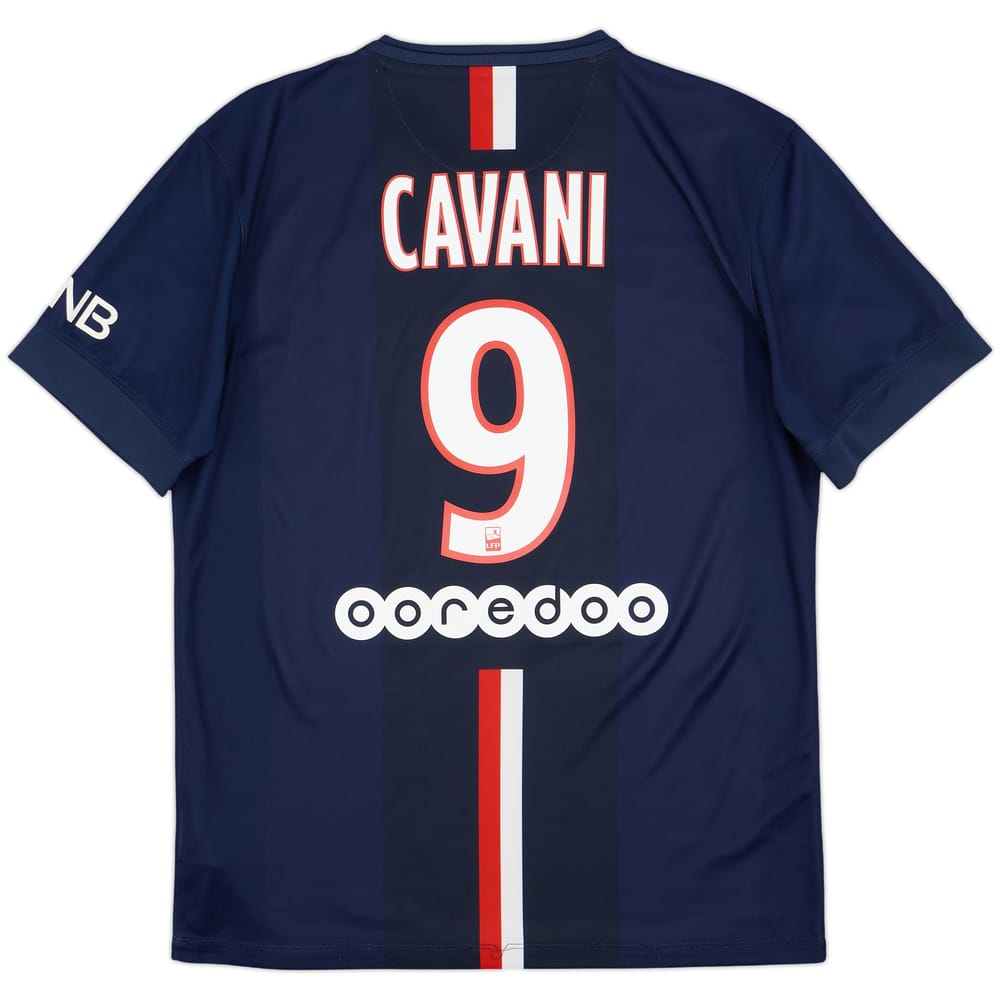 2014-15 Paris Saint-Germain Home Shirt Cavani #9 - 8/10 - (M)