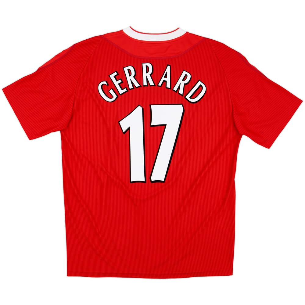 2002-04 Liverpool 'Worthington Cup Final' Home Shirt Gerrard #17 - 9/10 - (L)