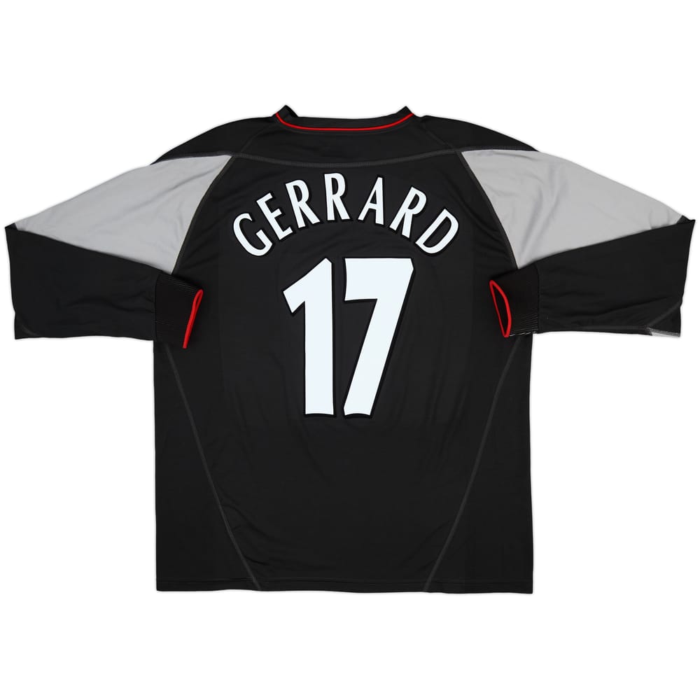 2002-04 Liverpool Away L/S Shirt Gerrard #17 - 10/10 - (L)