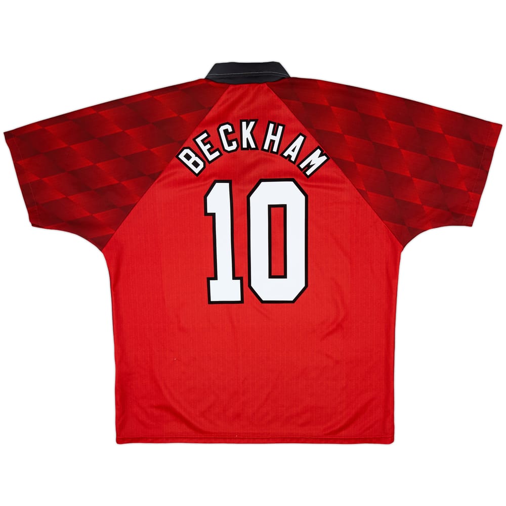 1996-98 Manchester United Home Shirt Beckham #10 - 9/10 - (XL)