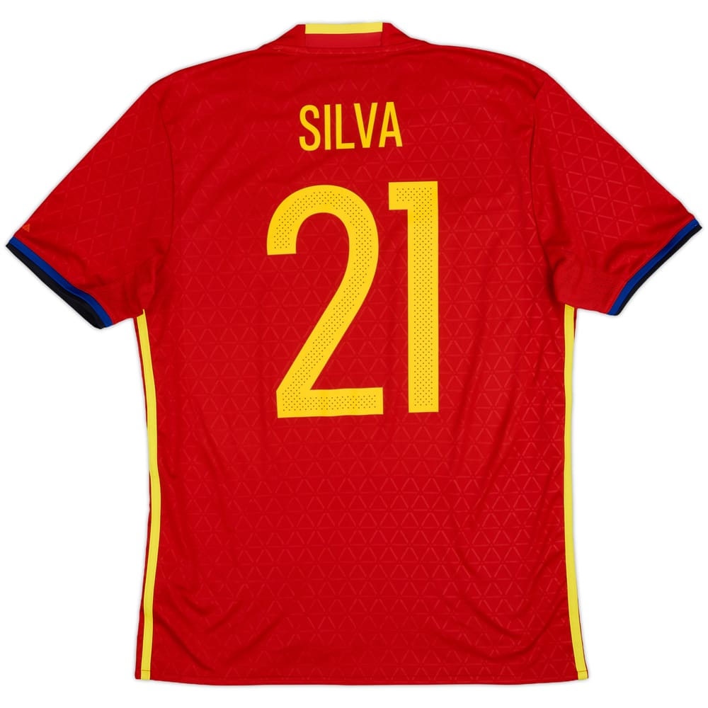 2016-17 Spain Home Shirt Silva #21 - 10/10 - (M)