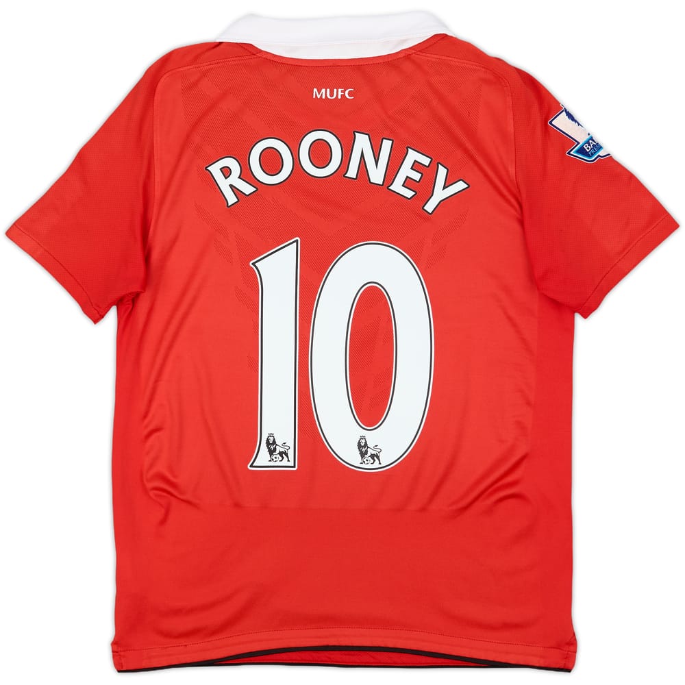 2010-11 Manchester United Home Shirt Rooney #10 - 7/10 - (L.Boys)