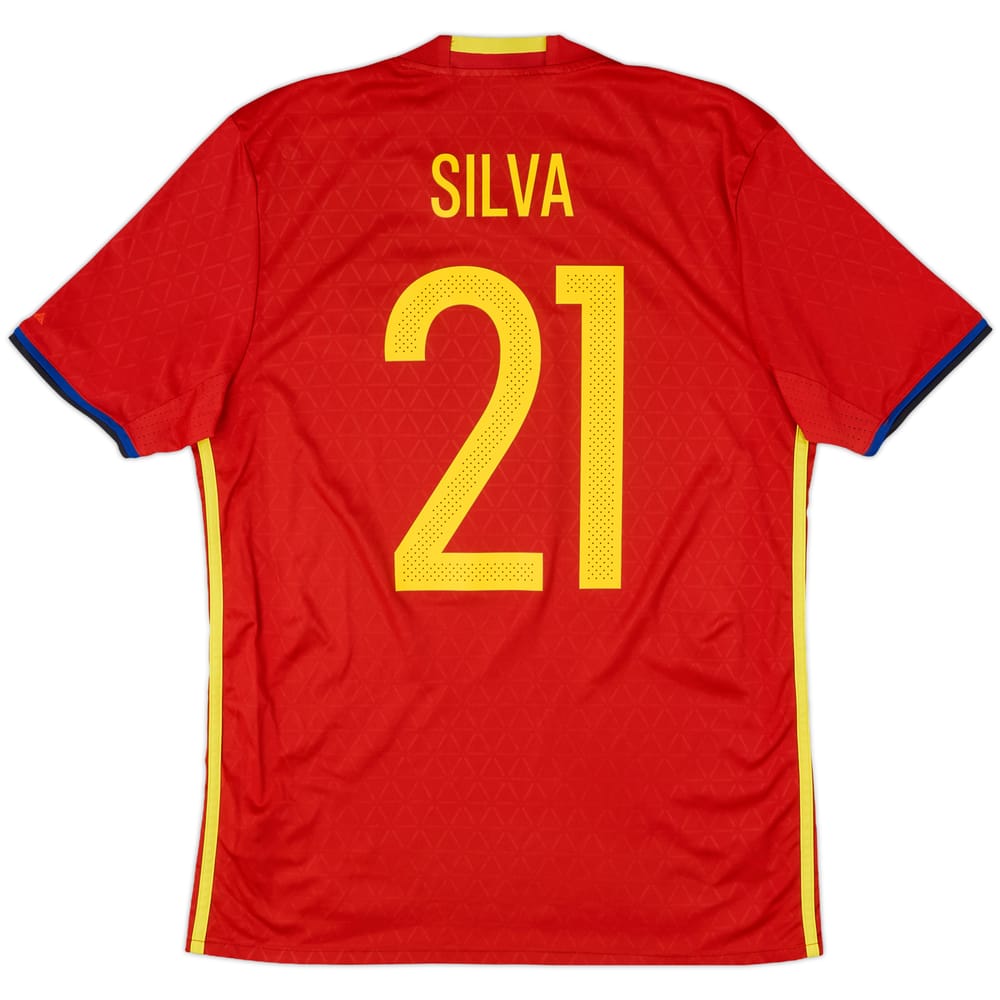 2016-17 Spain Home Shirt Silva #21 - 10/10 - (M)