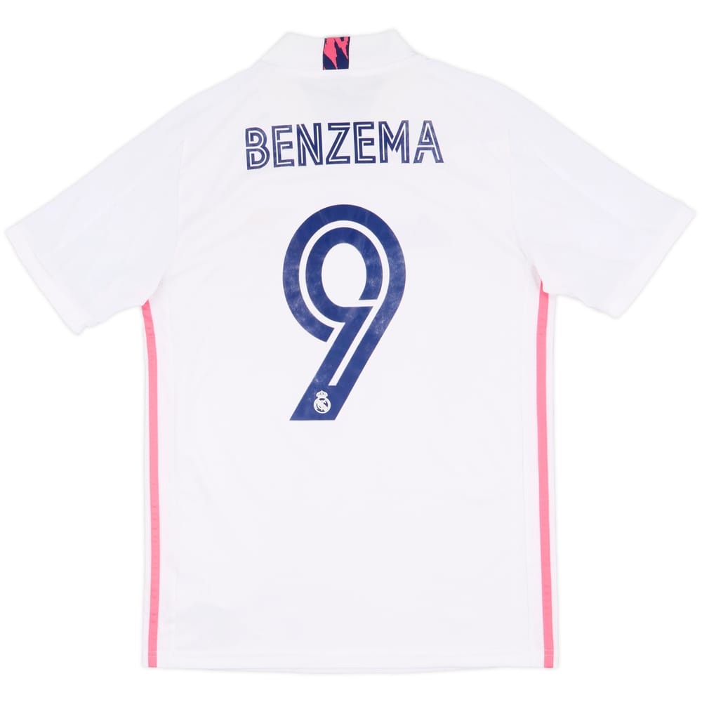 2020-21 Real Madrid Home Shirt Benzema #9 - 7/10 - (S)