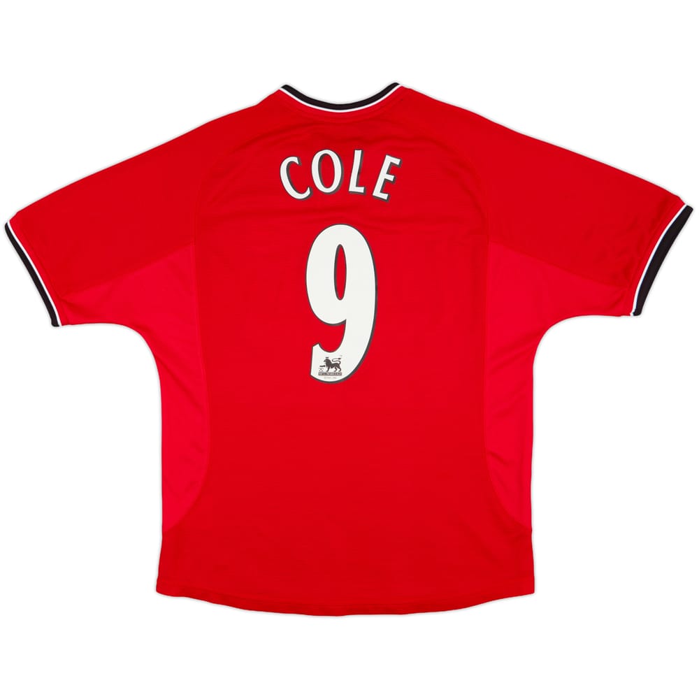 2000-02 Manchester United Home Shirt Cole #9 - 8/10 - (M)