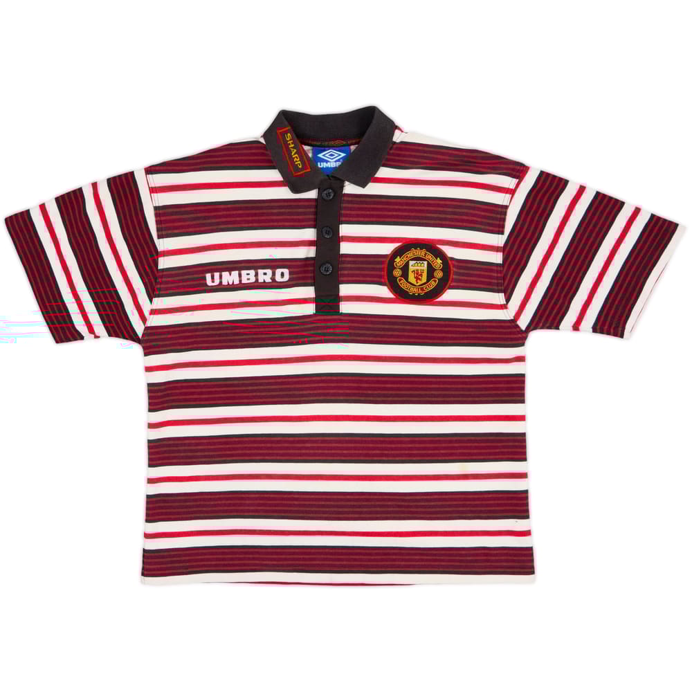 1997-98 Manchester United Umbro Polo Shirt - 9/10 - (M)