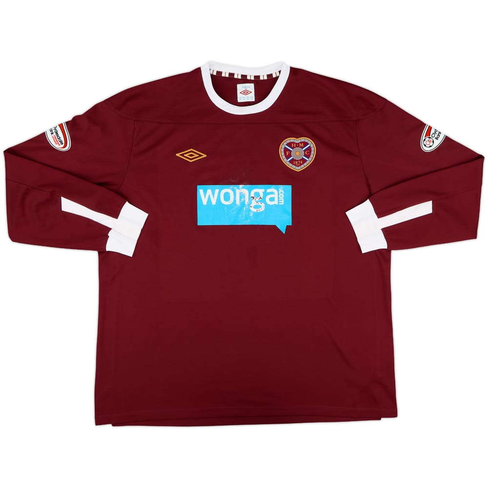 2011-12 Hearts Home L/S Shirt - 4/10 - (XXL)