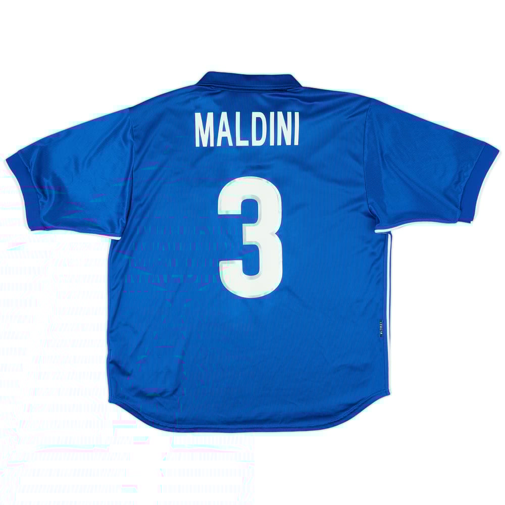 1997-98 Italy Home Shirt Maldini #3 - 7/10 - (XL)