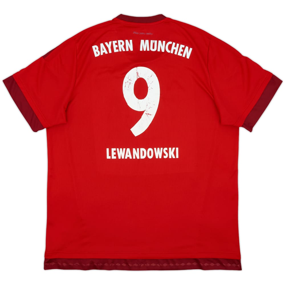 2015-16 Bayern Munich Home Shirt Lewandowski #9 - 5/10 - (XXL)