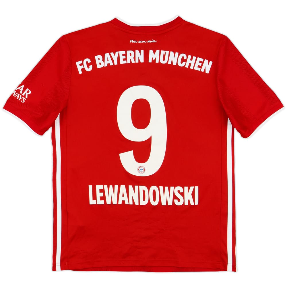 2020-21 Bayern Munich Home Shirt Lewandowski #9 - 6/10 - (L.Boys)