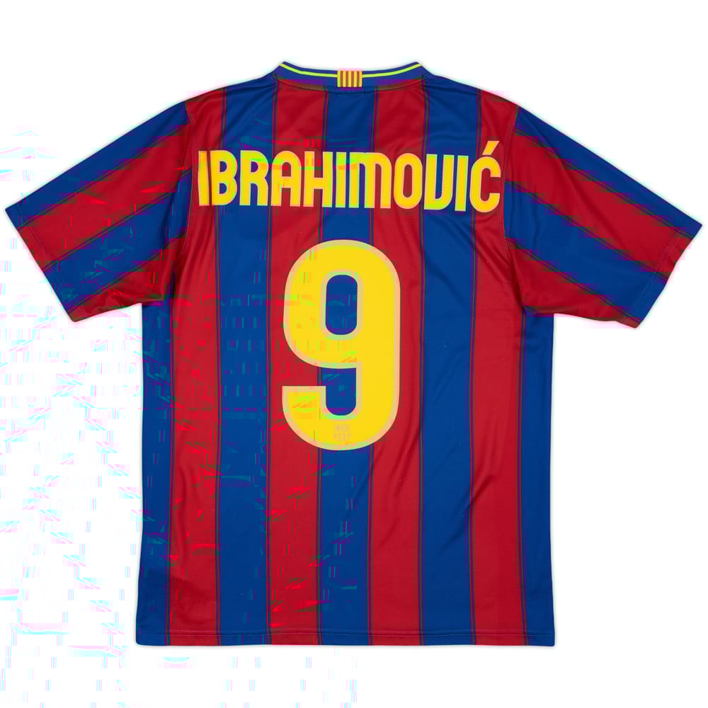 2009-10 Barcelona Basic Home Shirt Ibrahimovic #9 - 7/10 - (S)