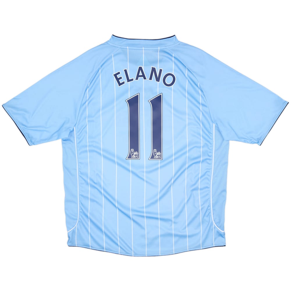 2007-08 Manchester City Home Shirt Elano #11 - 9/10 - (XL)