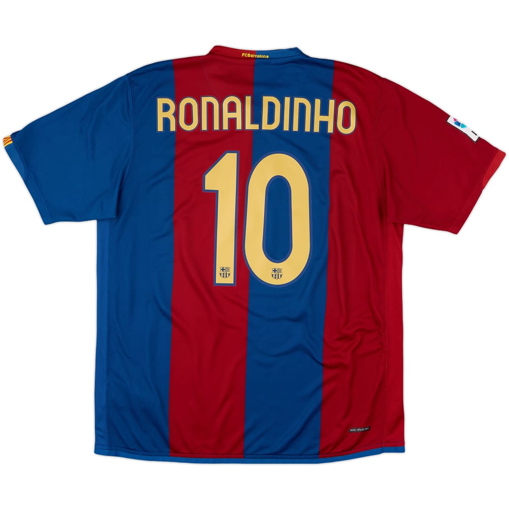 2006-07 Barcelona Home Shirt Ronaldinho #10 - 9/10 - (XL)