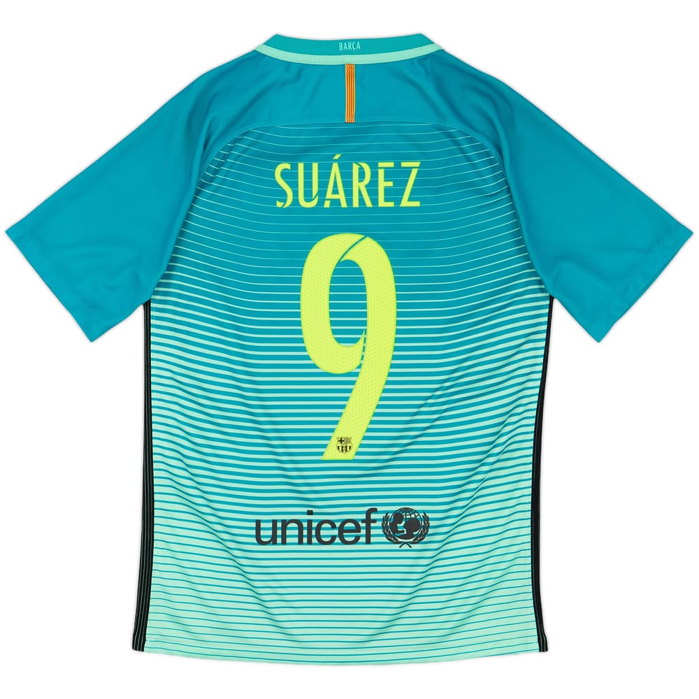 2016-17 Barcelona Third Shirt Suarez #9 - 7/10 - (S)
