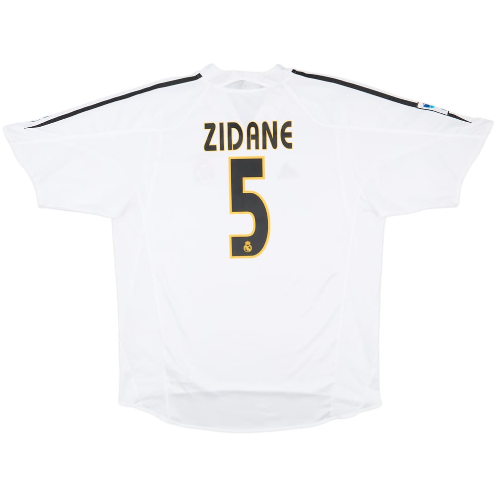 2004-05 Real Madrid Home Shirt Zidane #5 - 9/10 - (XL)