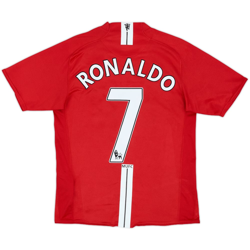 2007-09 Manchester United Home Shirt Ronaldo #7 - 8/10 - (S)