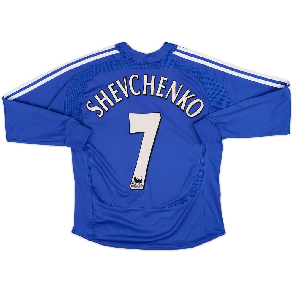 2006-08 Chelsea Home L/S Shirt Shevchenko #7 - 9/10 - (M.Boys)