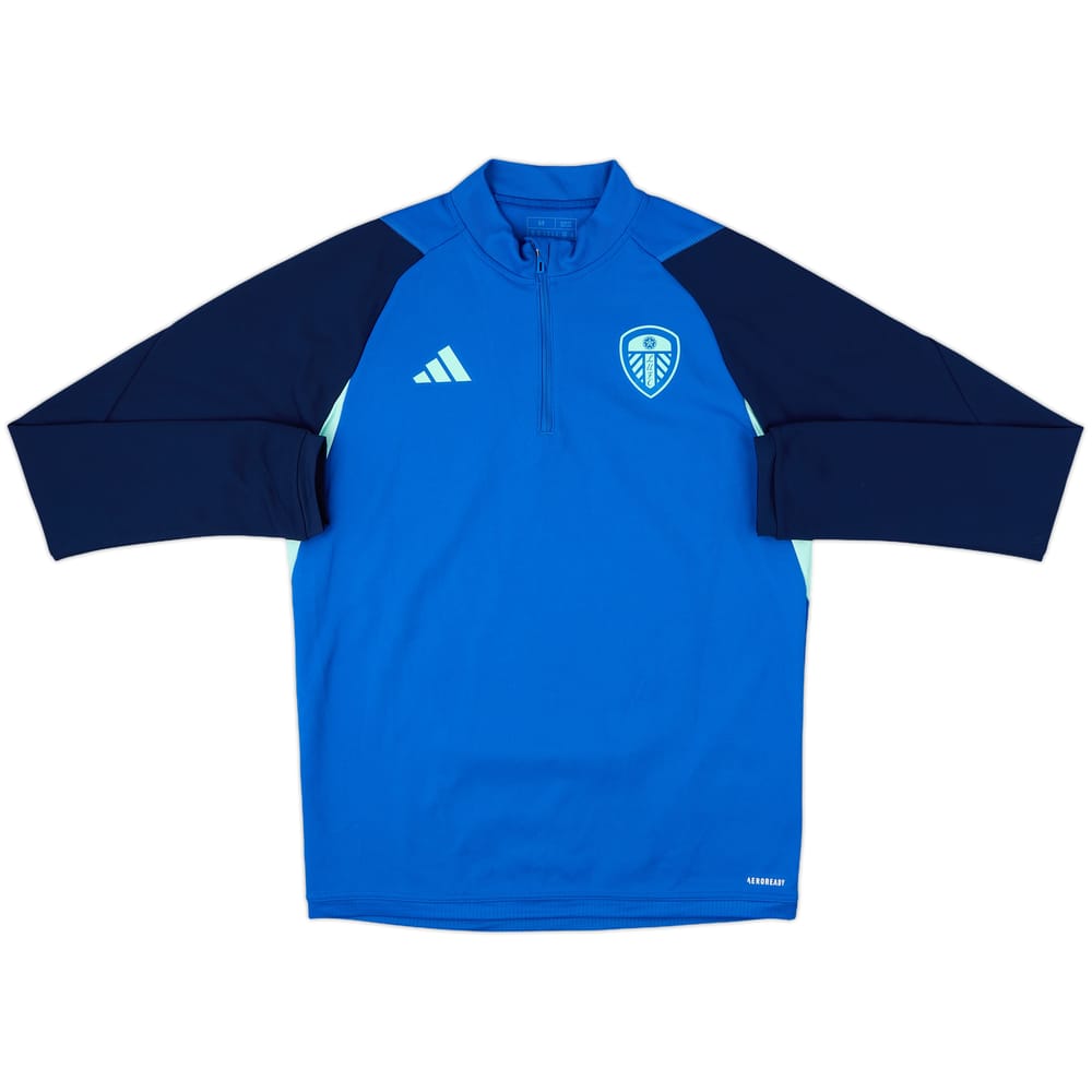 2023-24 Leeds United adidas 1/4 Zip Drill Top - 9/10 - (M)