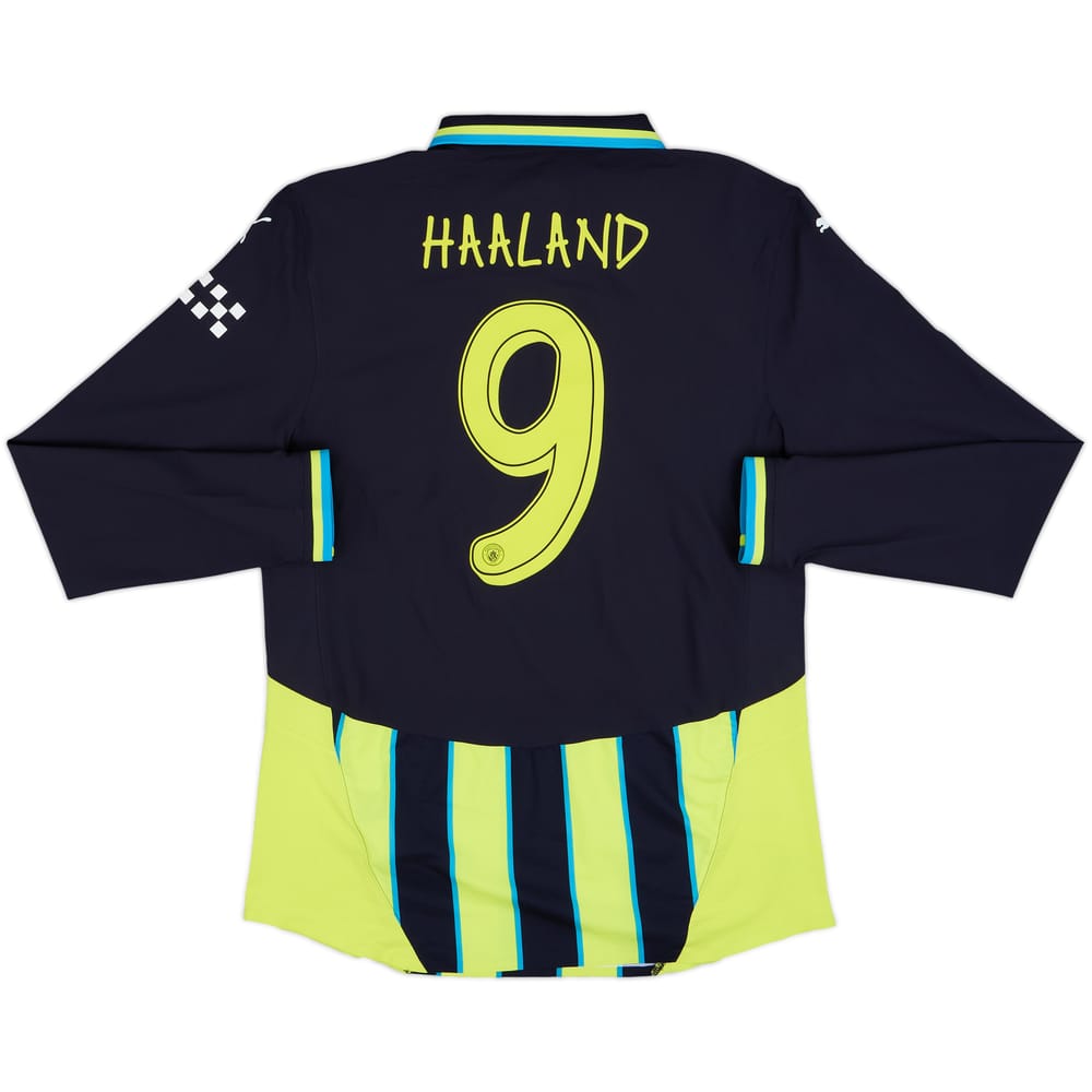 2024-25 Manchester City Authentic Away L/S Shirt Haaland #9 - 10/10 - (M)