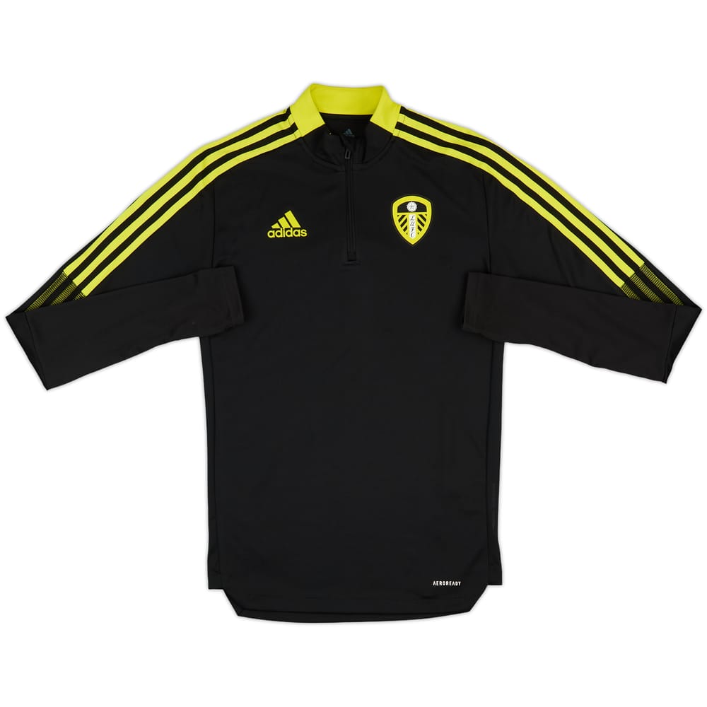2021-22 Leeds United adidas 1/4 Zip Drill Top - 7/10 - (XS)