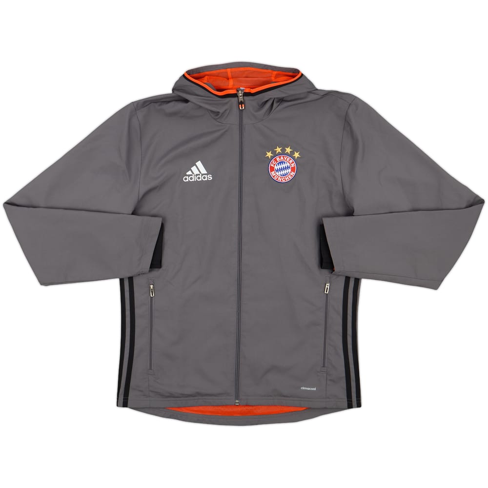 2015-16 Bayern Munich adidas Hooded Track Jacket - 9/10 - (S)