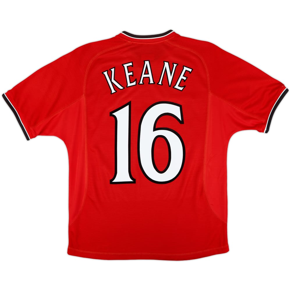 2000-02 Manchester United Home Shirt Keane #16 - 9/10 - (Y)
