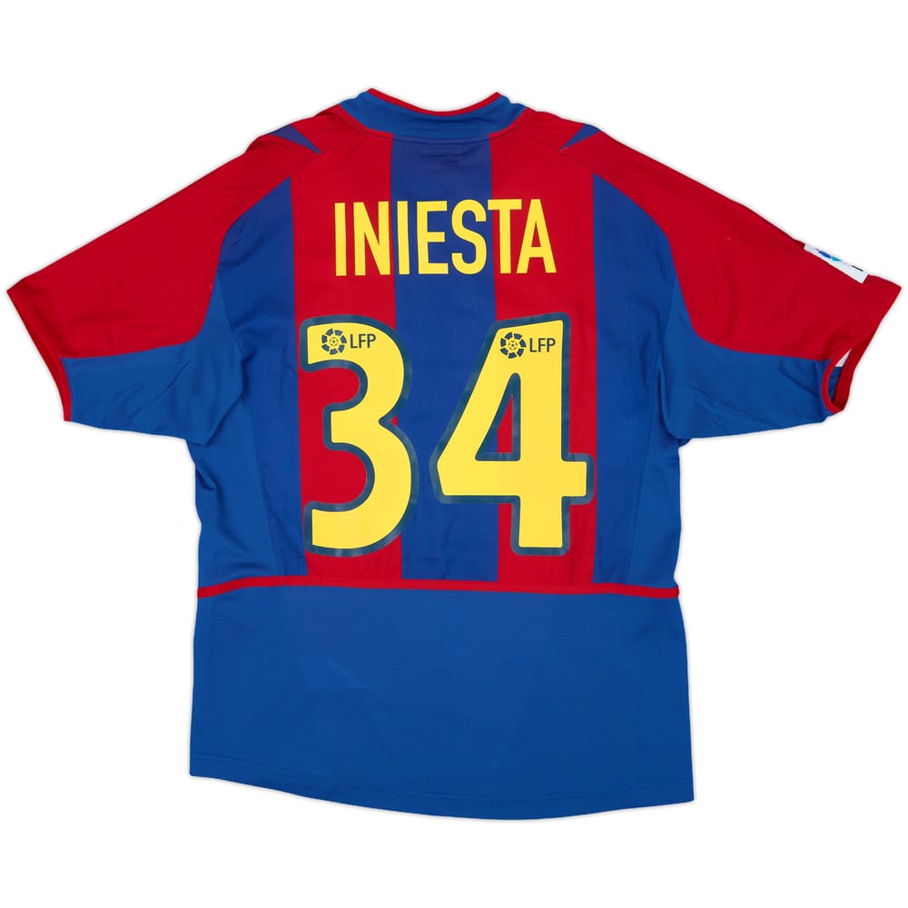 2002-03 Barcelona Home Shirt Iniesta #34 - 9/10 - (S)