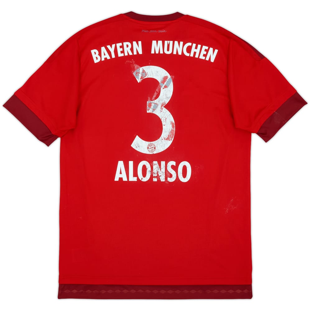 2015-16 Bayern Munich Home Shirt Alonso #3 - 4/10 - (M)