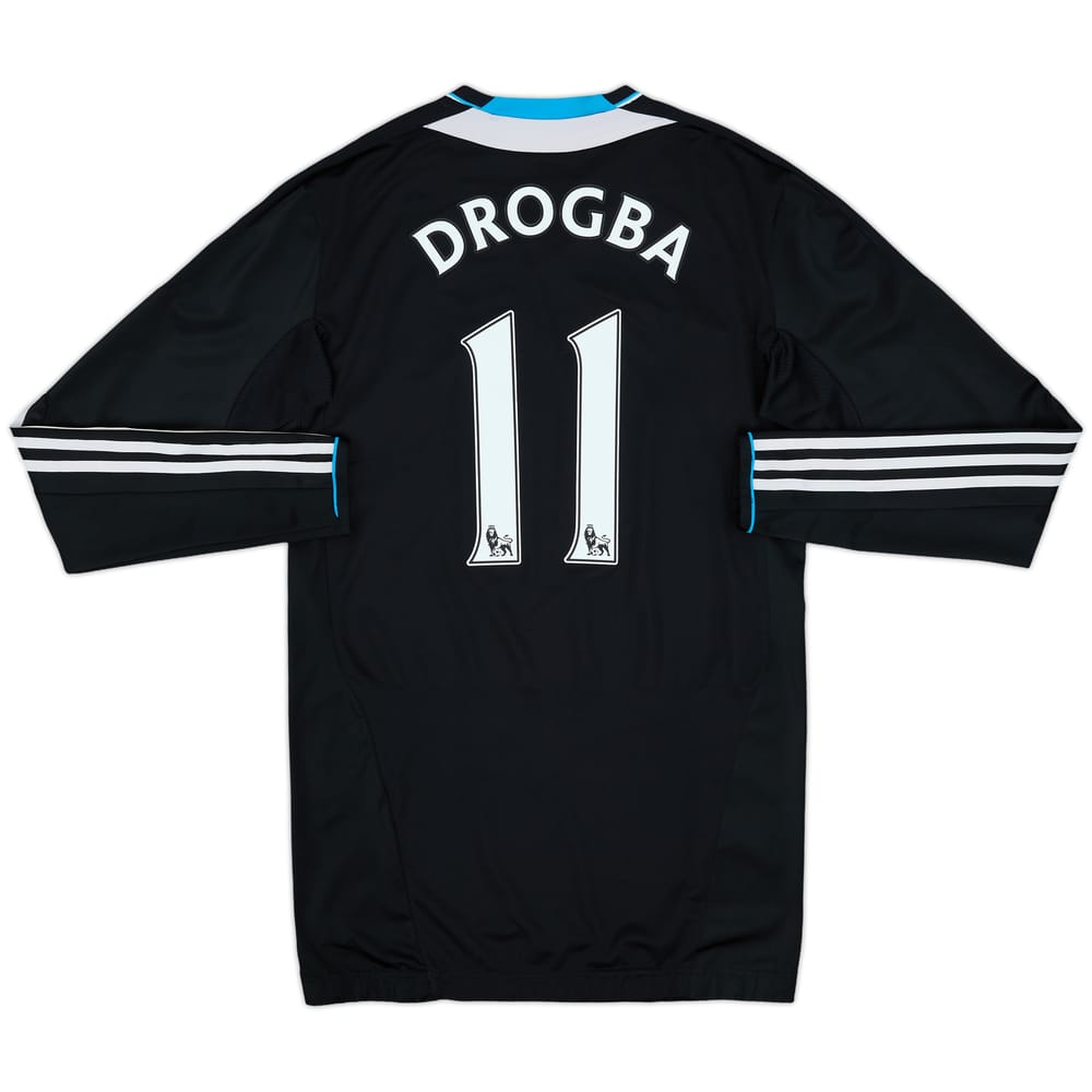 2011-12 Chelsea Player Issue TechFit Away L/S Shirt Drogba #11 - 6/10 - (XL)