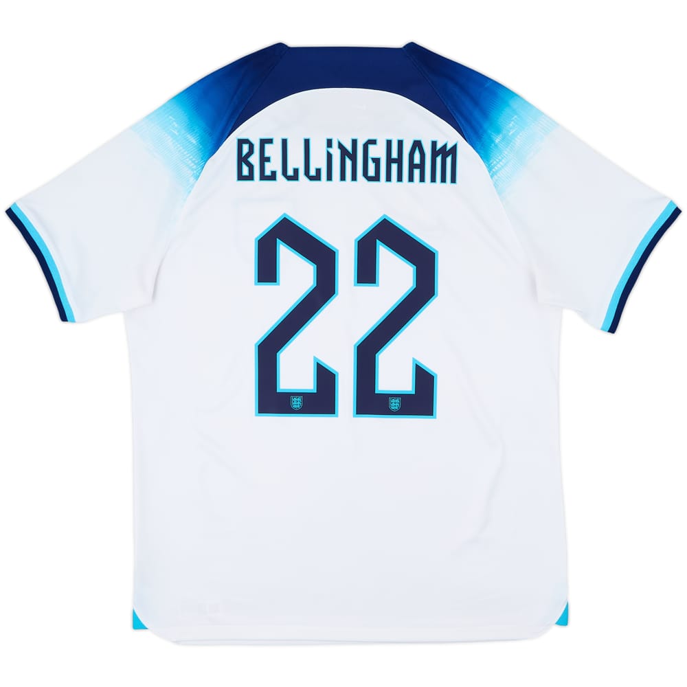 2022-23 England Home Shirt Bellingham #22 - 8/10 - (L)