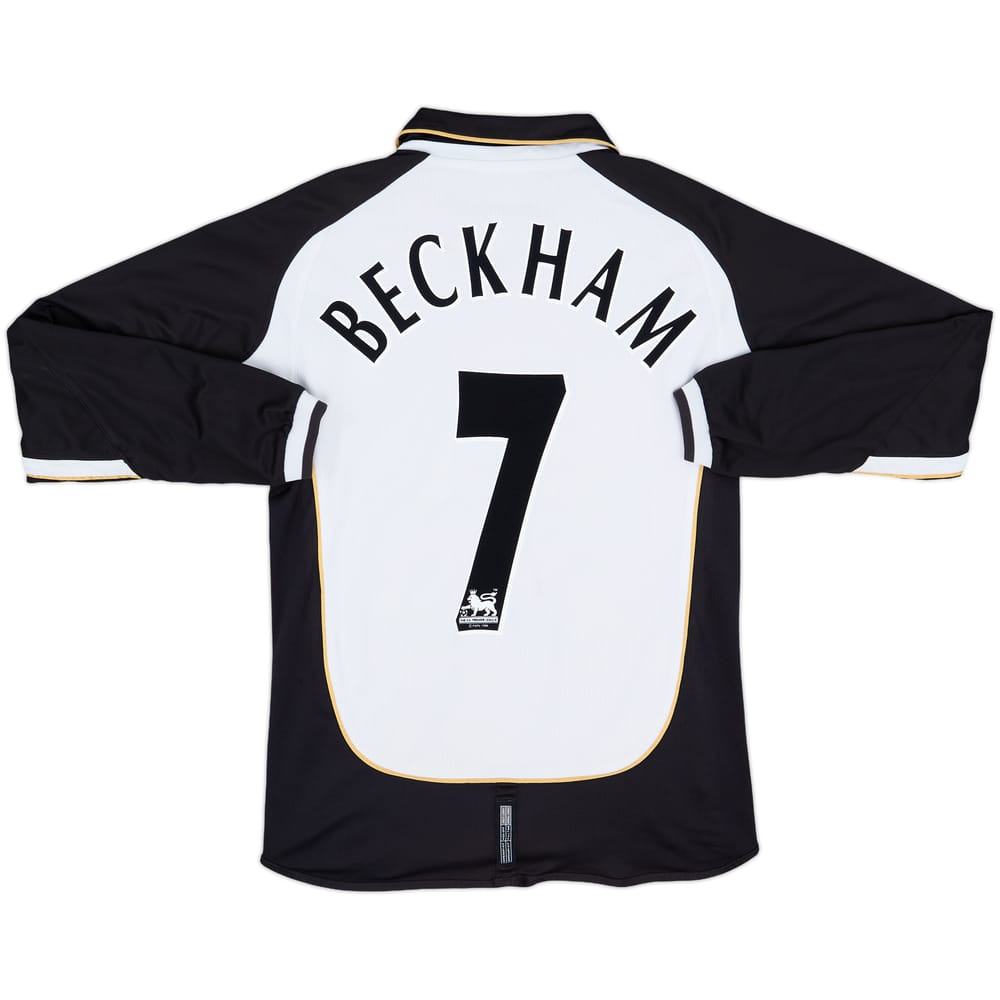 2001-02 Manchester United Centenary Away/Third L/S Shirt Beckham #7 - 8/10 - (S)