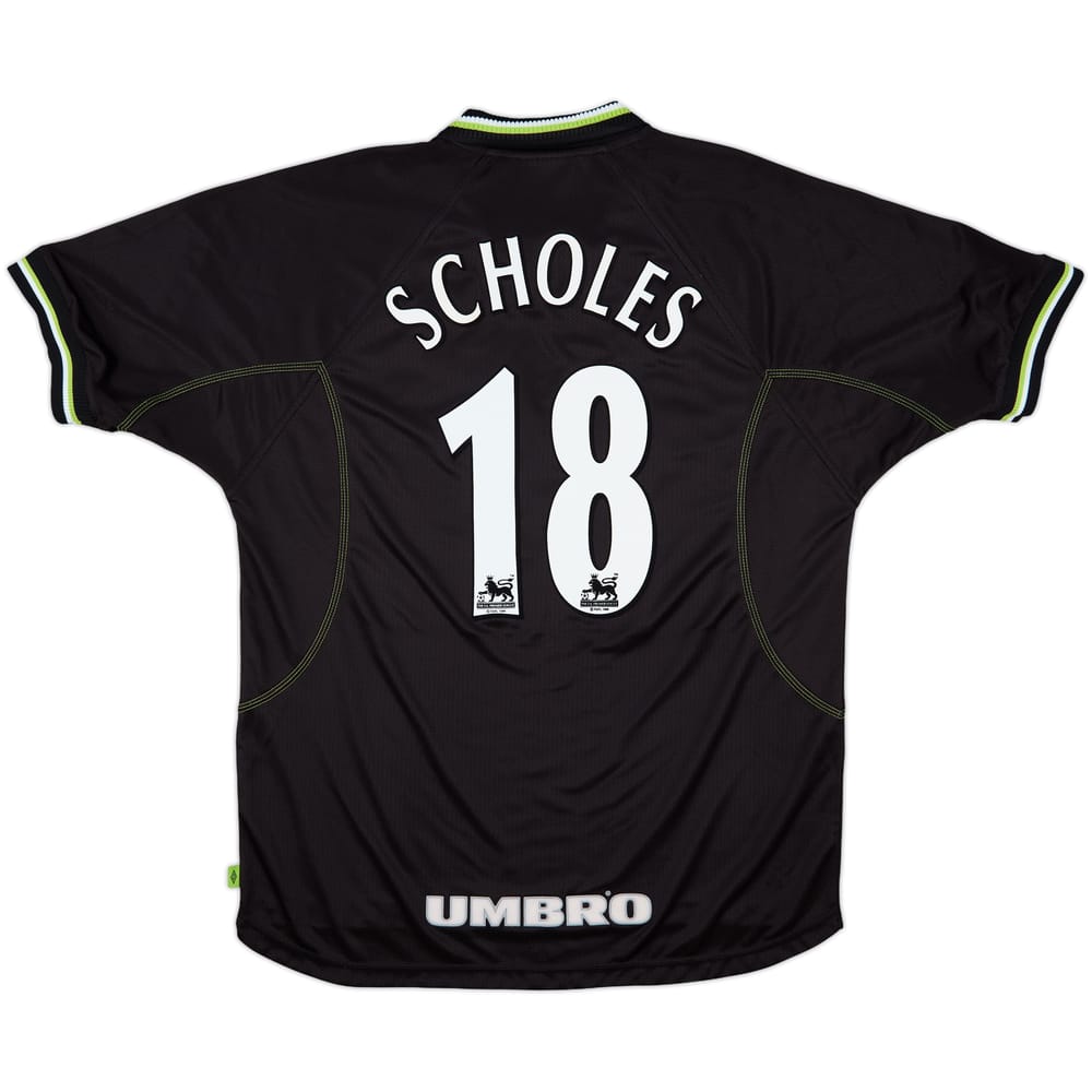 1998-99 Manchester United Third Shirt Scholes #18 - 8/10 - (XL)