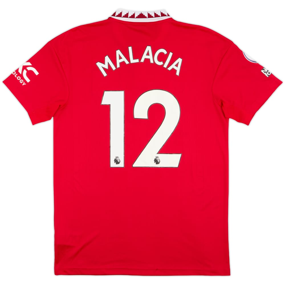 2022-23 Manchester United Home Shirt Malacia #12 - 9/10 - (M)