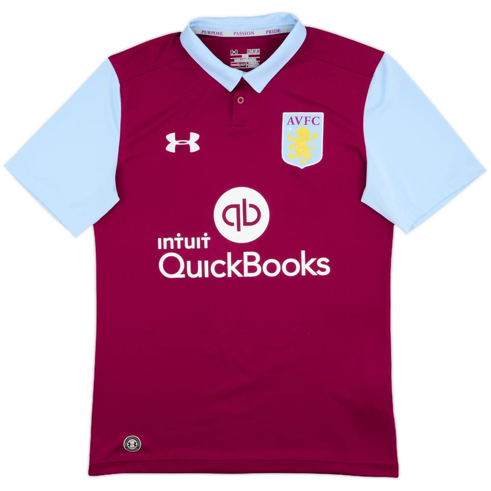 2016-17 Aston Villa Home Shirt - 10/10 - (M)